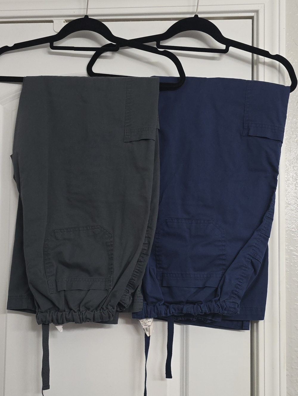 Navy And Gray Butter-Soft Stretch Women's Scrub Pants - XL